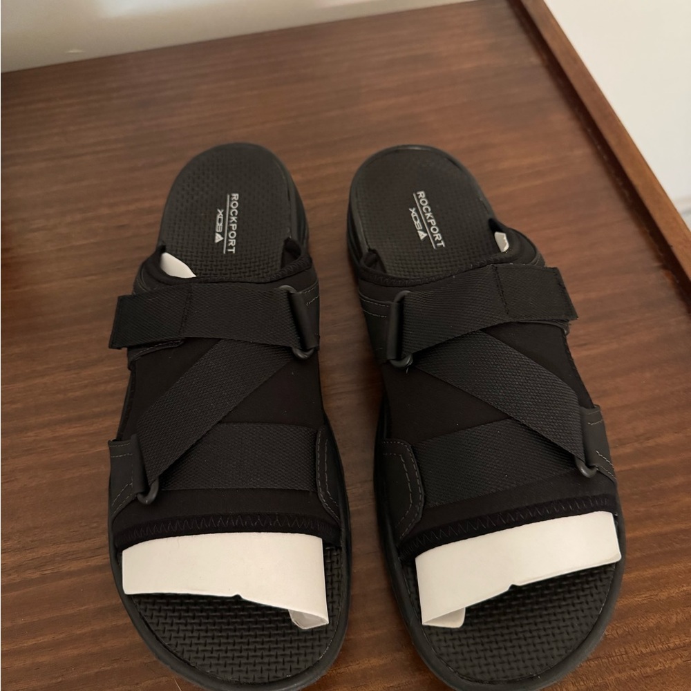 Rockport Mens Tt Slide Black Slides US Size 14 Uk size 12.5 31 cm Sport Straps